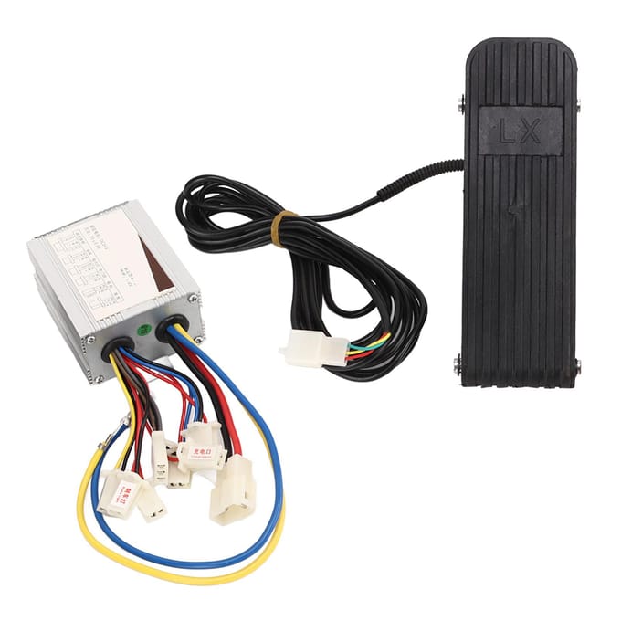 24V 350W Twee Snelheden Controller Pedaal Gaspedaal Kit Elektrische Fiets Controller Voetgaspedaal black