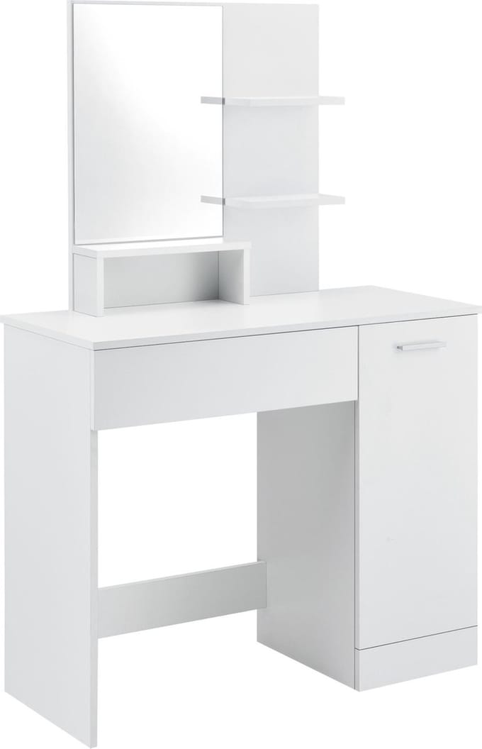 Kaptafel Krugersdorp met spiegel 137,5x90x38 cm wit
