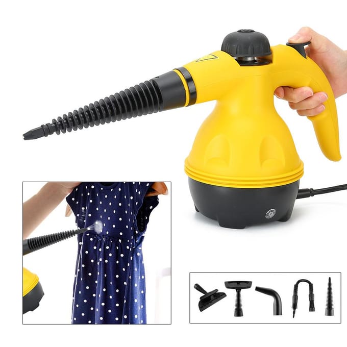 Handige Stoomreiniger Handheld Huishoudelijk Multifunctioneel Hogedrukspuit EU Plug yellow