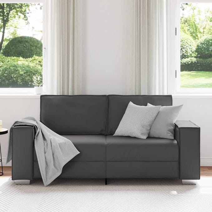 vidaXL - Loveseat - Grijs - 180 - cm - Kunstleer