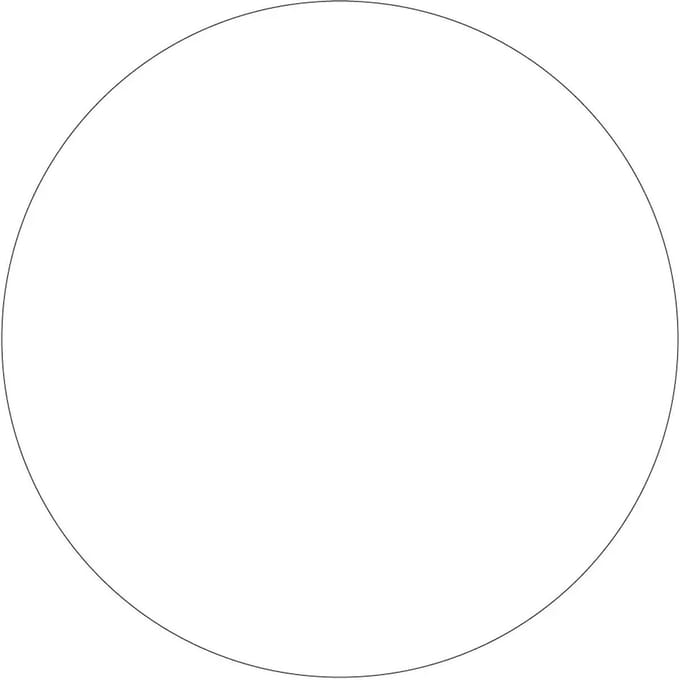 Rond wit bord | gecoat dibond materiaal | 20 cm