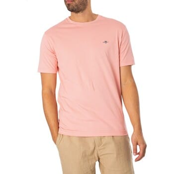 Gant T-Shirt Regular Uni Fine Shield Embroidery Bubblegum Pink / male