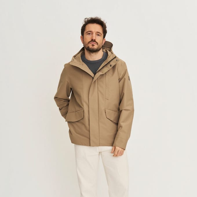 Travelin' Lefi Heren - Hardshell Jas - Waterdicht - Lichtbruin
