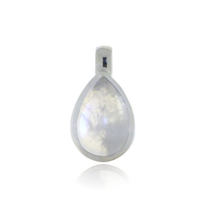 SilverGems Zilveren hanger met Regenboog Maansteen edelsteen