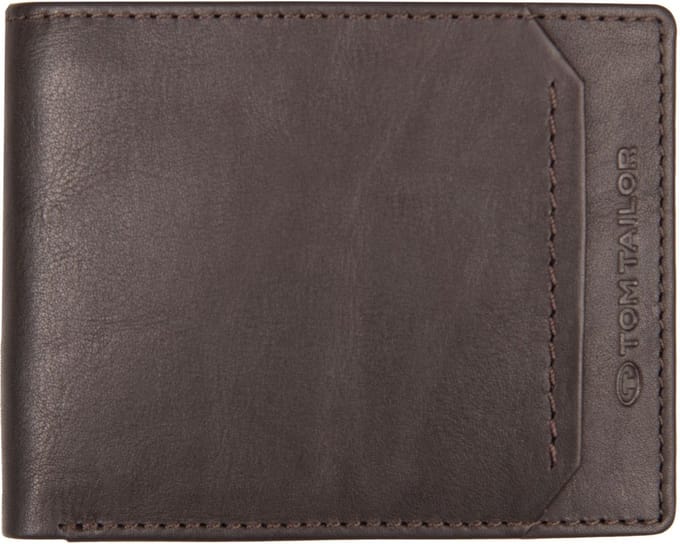TOM TAILOR Portemonnee Sam Jeans Wallet Dark Brown Donkerbruin