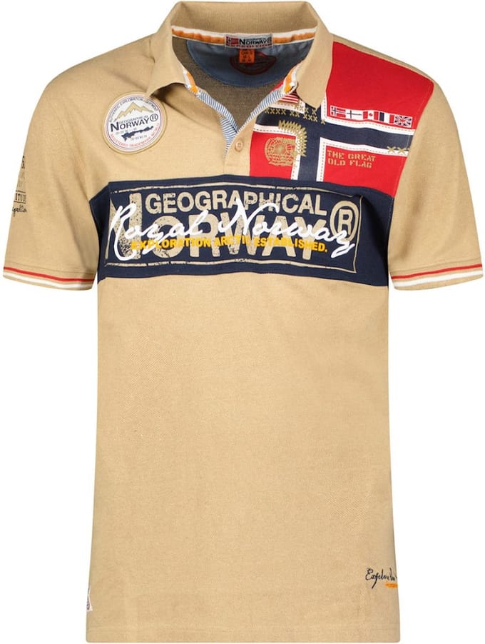 Geographical Norway Heren Polo Kidney Beige - L
