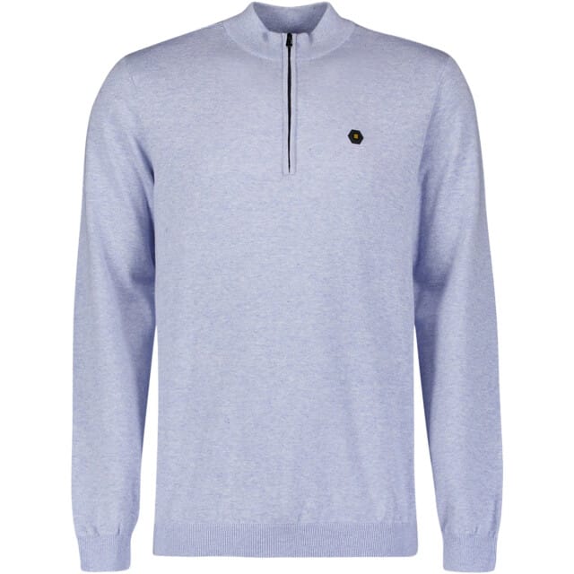 No Excess Pullover stand up collar half zip m blue