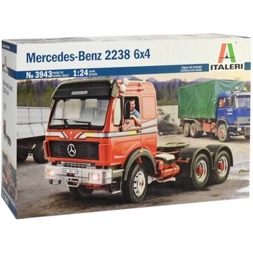 Italeri Modelbouwpakket Vrachtwagens - 3943 Mercedes-Benz 2238 6x4 Plastic - 1:24 - Modelbouw