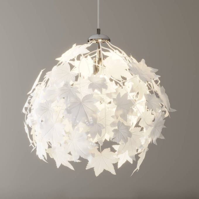 Lindby - Hanglamp - 1licht - Kunststof, metaal - E27 - wit, chroom