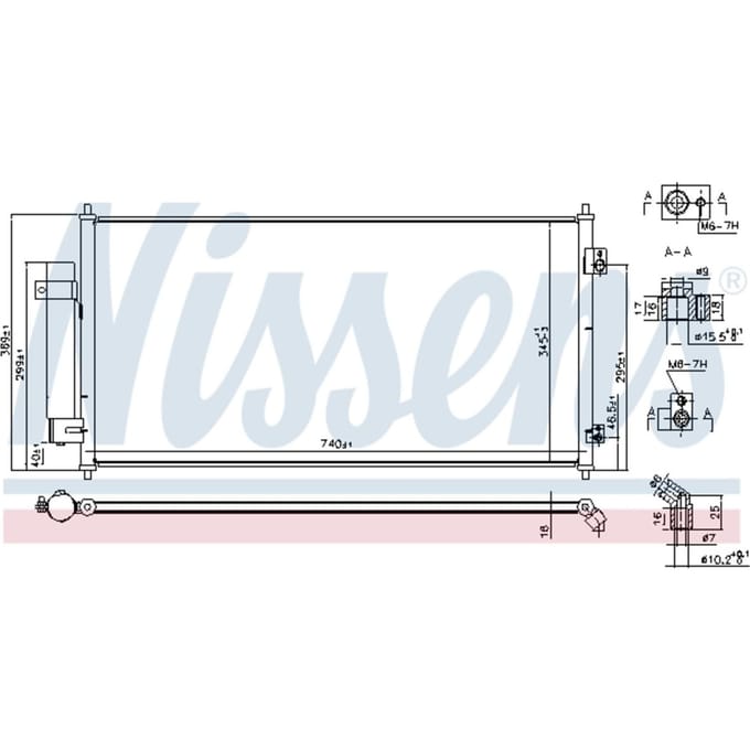 Condensator, airconditioning NISSENS 940818
