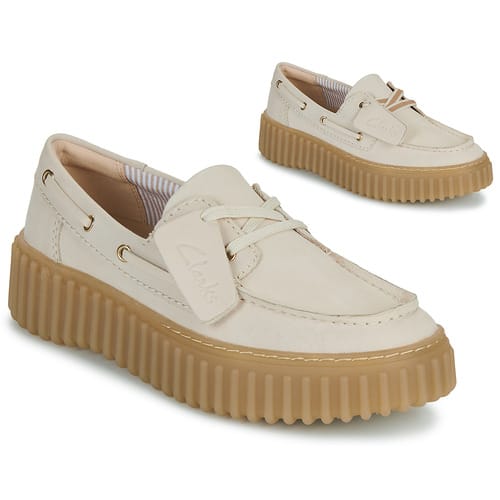 Clarks Torhill Bootschoenen wit Nubuck - Maat 40