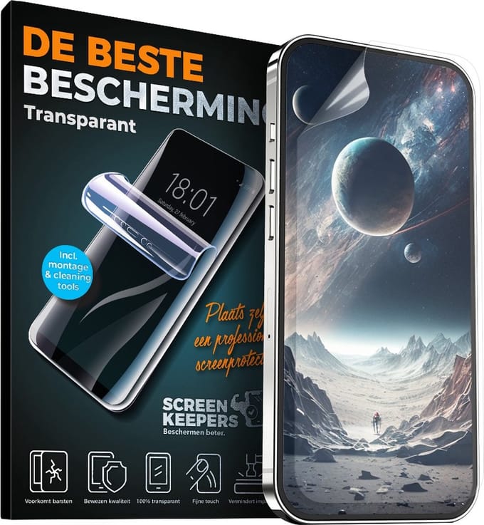 Screenprotector - Geschikt voor Apple iPhone 16e - Extra sterk - Case vriendelijk - Volledig transparante screenprotector - Screenprotector voor Apple iPhone 16e