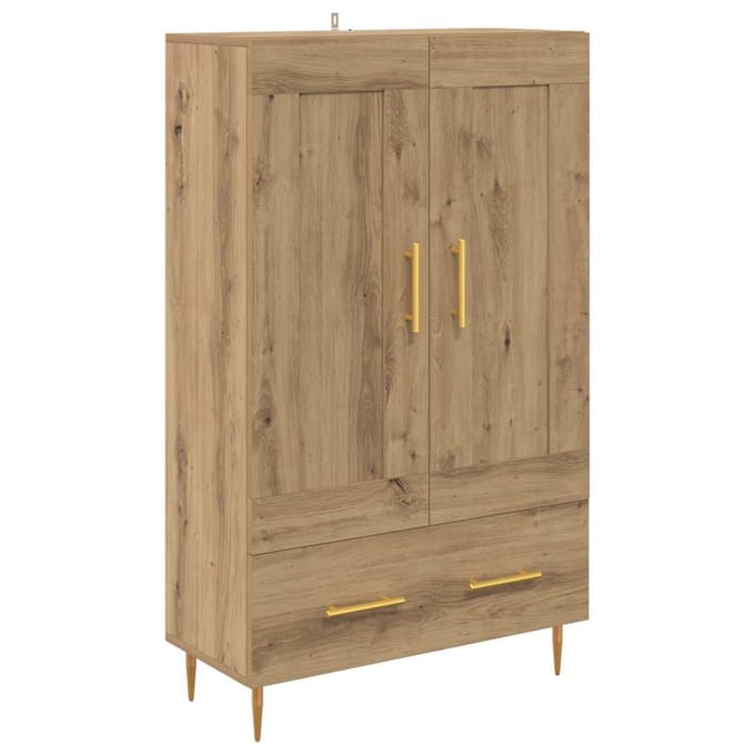 vidaXL Highboard Artisan Eiken 69,5 x 31 x 115 cm Bewerkt hout