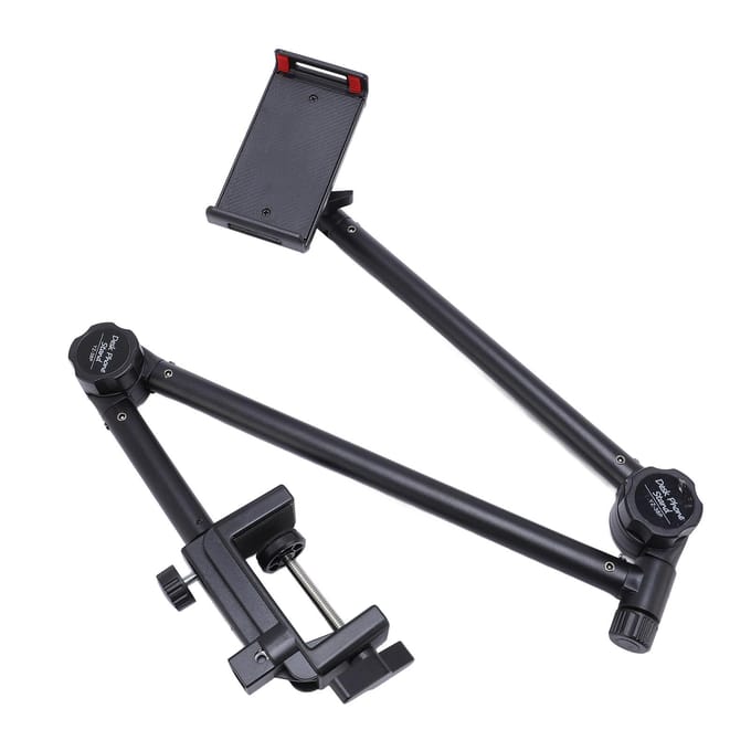 Microfoonophanging 360 Graden Antislip 1,5 kg Draagvermogen Metalen Microfoonarm Bureau met Telefoon black
