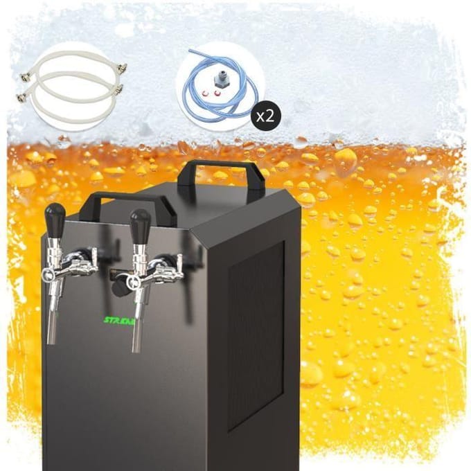 Complete set - Biertap STREAM 80K met luchtpomp bierkist, stromingskoeler 2-lijns droge koeler, Type A, Type M