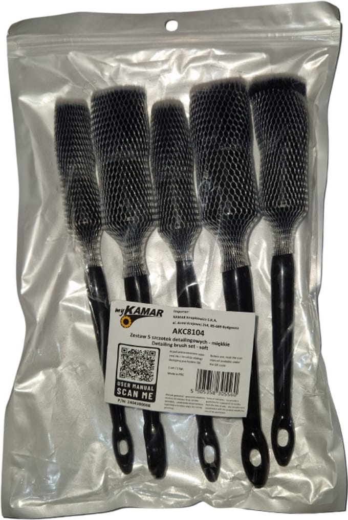 detailing borstel set - 5 delig - borstels - autoschoonmaak borstel - kmr