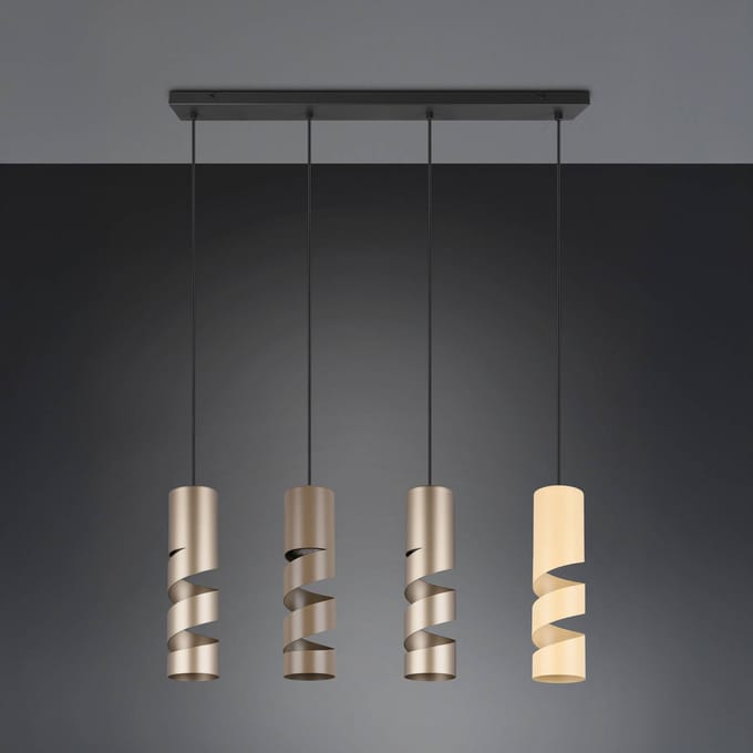 Trio Lighting Stream hanglamp, meerkleurig Lengte 80 cm 4-lamps metaal GU10