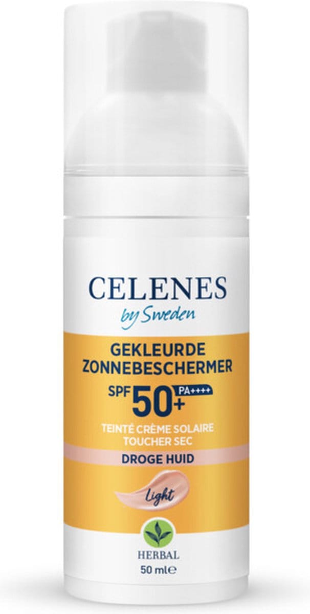 Celenes - Herbal Dry Touch Zonnefluïde Getint SPF 50 - 3 x 50 ml - Voordeelverpakking