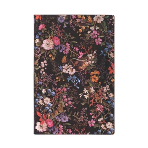 Paperblanks flexis cahier, formaat 9,5 x 14 cm., uitvoering floralia mini, gelinieerd