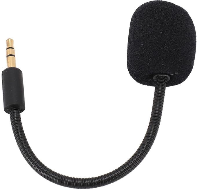 Allecto - Vervangende 3,5 Mm Jack Plug-in Headset-microfoon - Flexibele microfoonarm - Geschikt voor Gaming - Ruisonderdrukkend - Ideaal voor Barra...