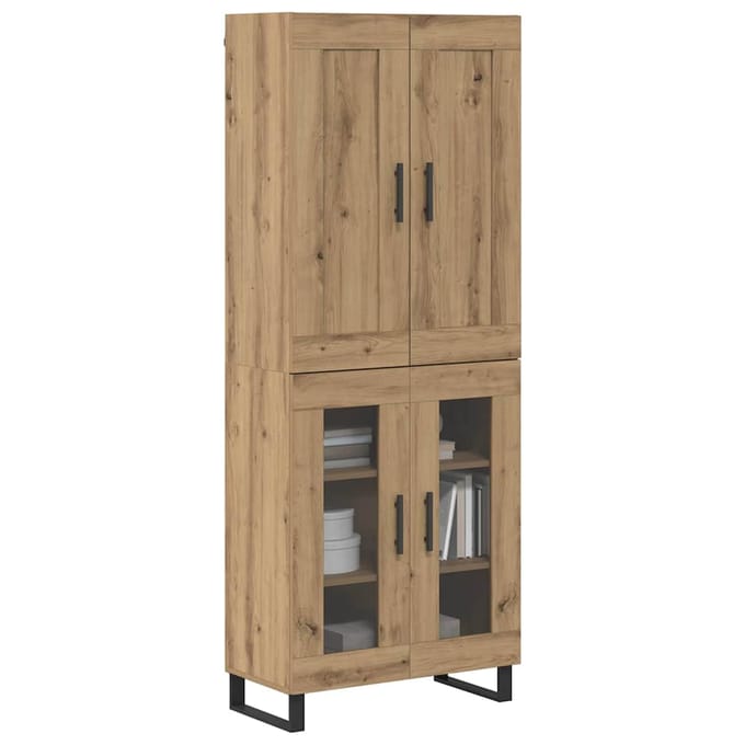 vidaXL - Highboard - 2 - st - Artisan - Eiken - 69,5 - x - 34 - x - 180 - cm