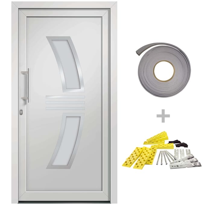 vidaXL - Voordeur - 98x208 - cm - wit