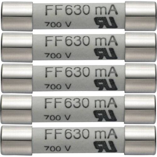 testo 0590 0007 Zekering Multimeterzekering, 5-delige set reservezekeringen 630 mA/600 V 1 stuk(s)