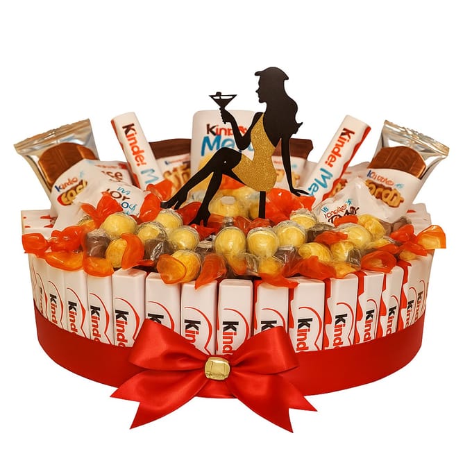 Kinder chocoladecadeautaart – Luxe verjaardagstaart - Luxecadeaumanden