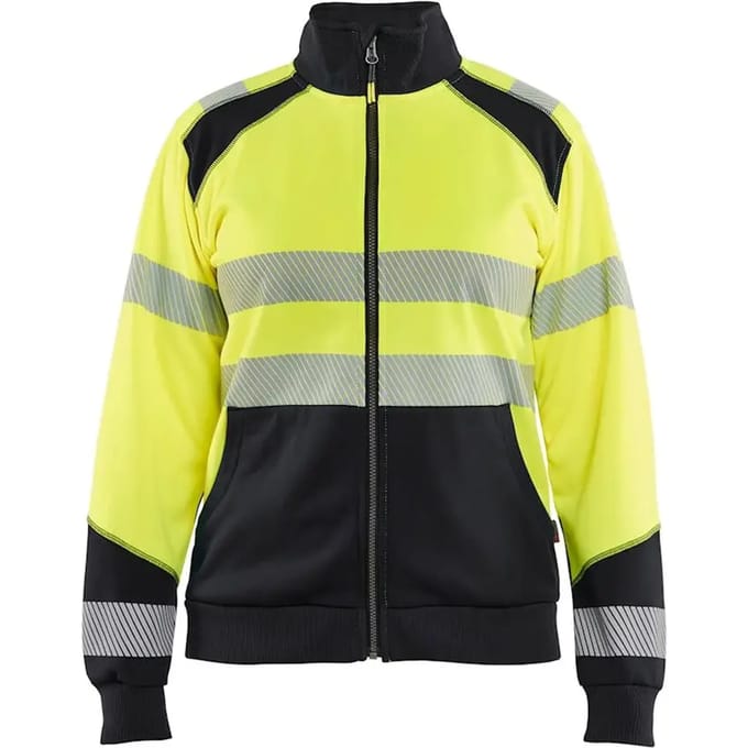 Vrouwen sweatshirt met hoge zichtbaarheid en ritssluiting Blaklader