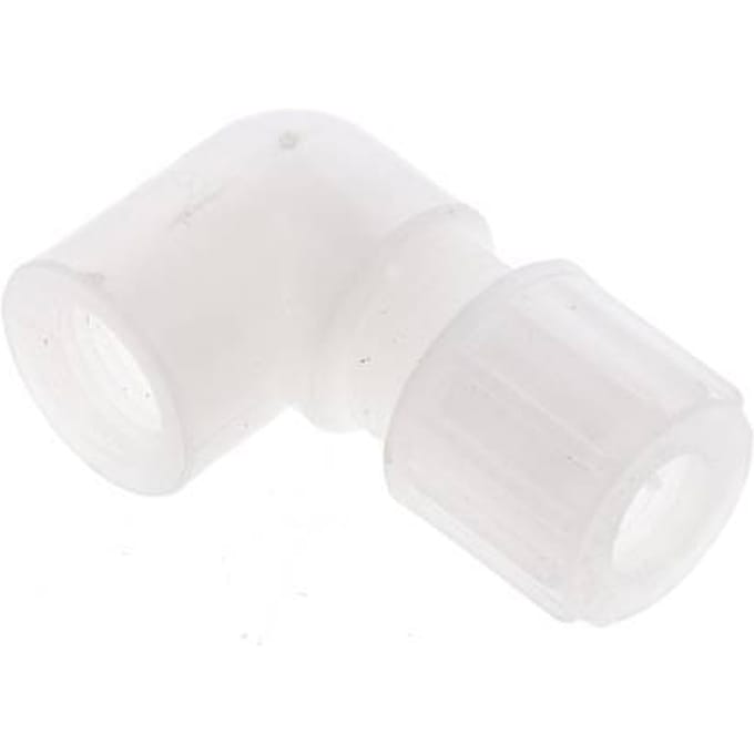 10x8mm & G1/4'' PVDF L-Vorm Knelfitting Binnendraad 10bar