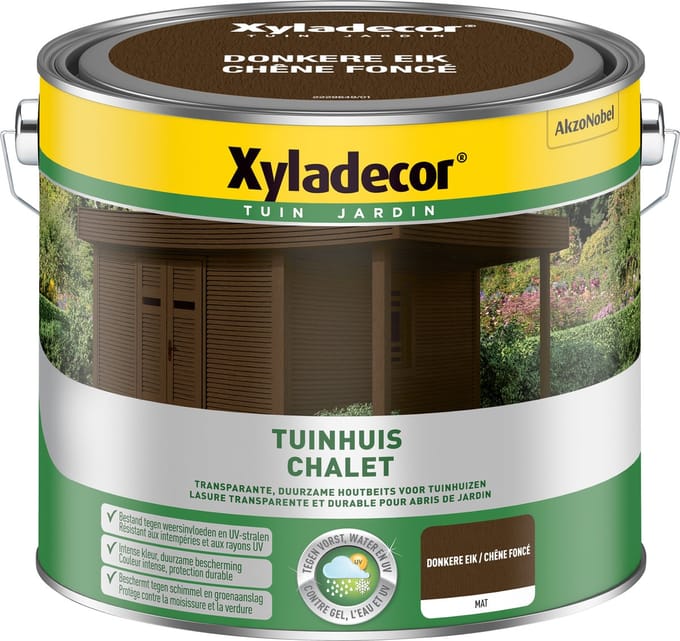 Xyladecor - Tuinhuis Wb - Donkere Eik - 2,5 L