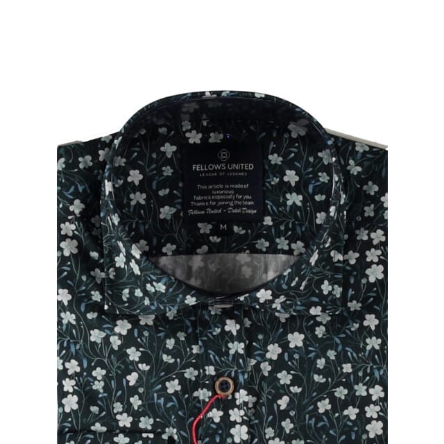 Fellows United - Lange mouw overhemd - Mannen - L - Blauw - Katoen - 52.6522