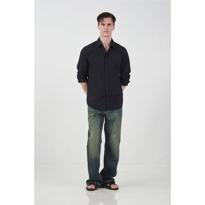 Overmaatse Lange Mouw Knopshirt