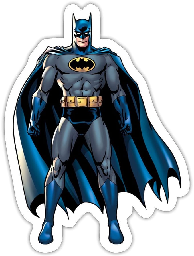 Batman Pose Sticker maat S (10 x 10 cm)