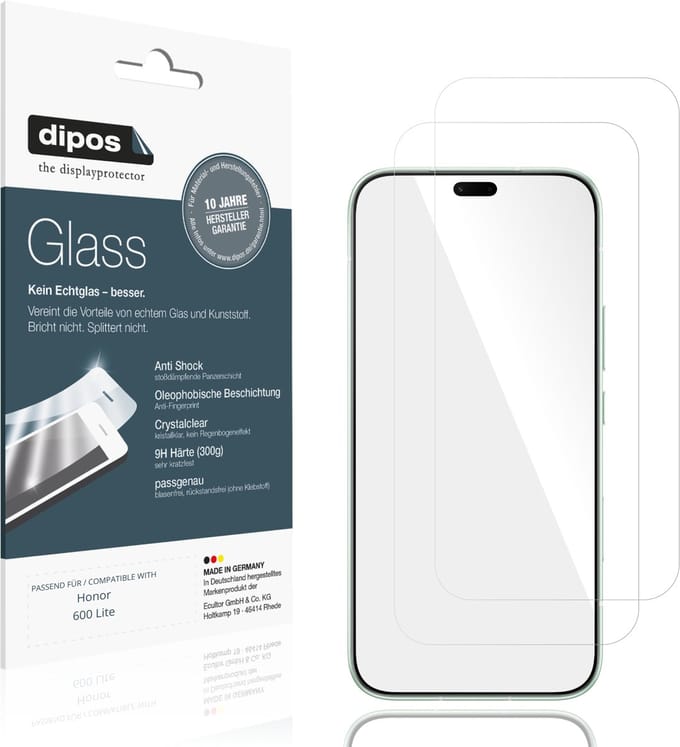 dipos – 2x Pantserfolie geschikt voor Honor 600 Lite | 9H Screenprotector