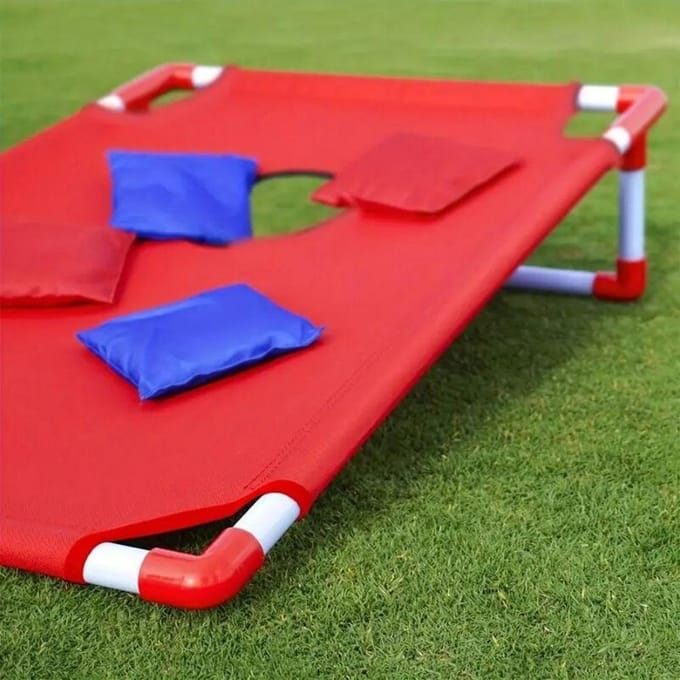 Draagbare Cornhole Set met 1 Cornhole Spelbord en 6 Zakjes voor Tuinwerp Spel