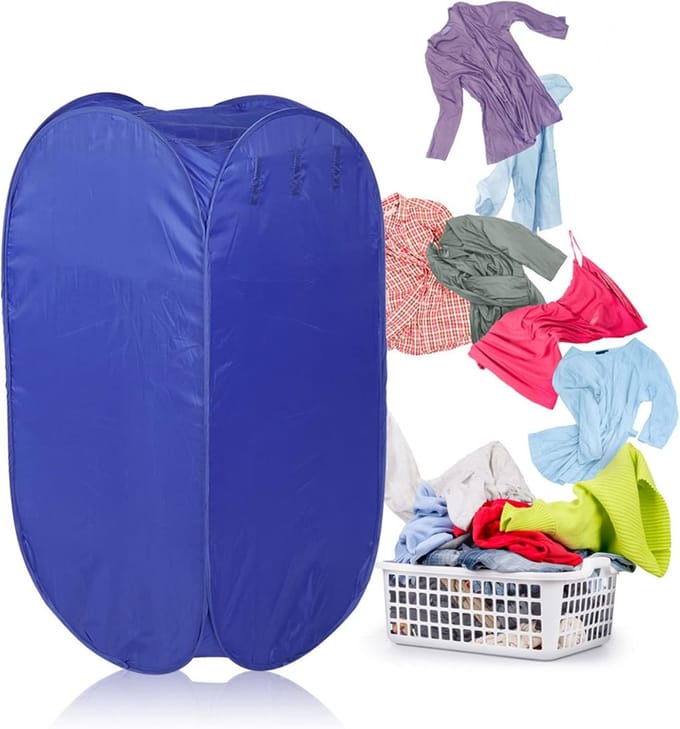Draagbare Droger - Elektrische Kleding Droogrek - 1 stuk - Blauw