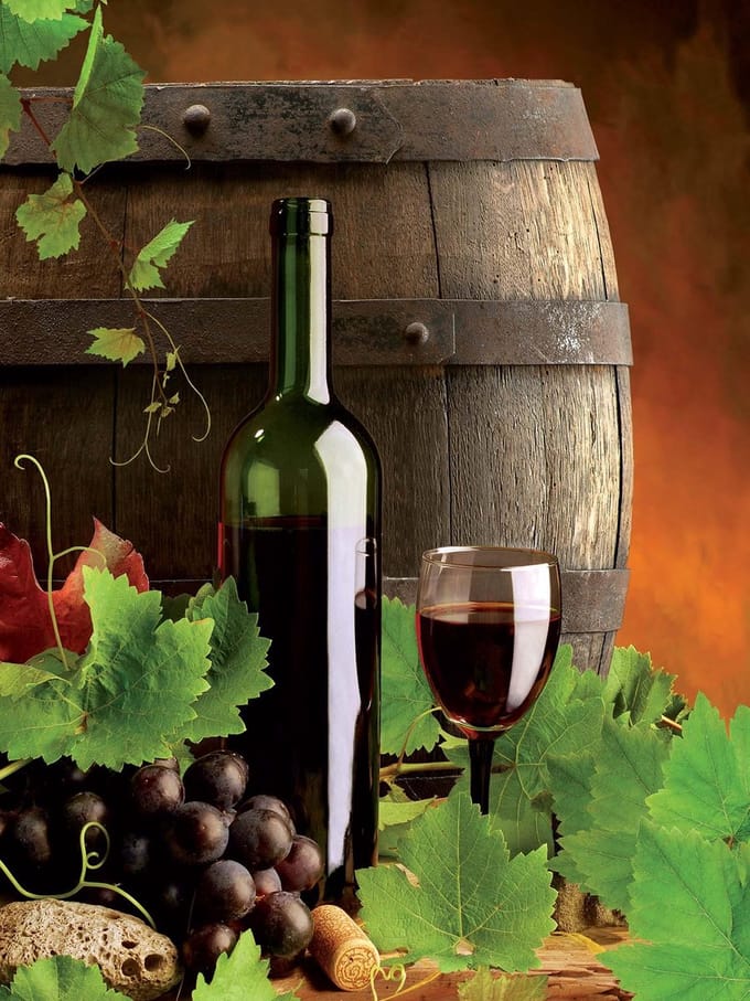 Fotobehang Wine | XXL - 206cm x 275cm | 130g/m2 Vlies
