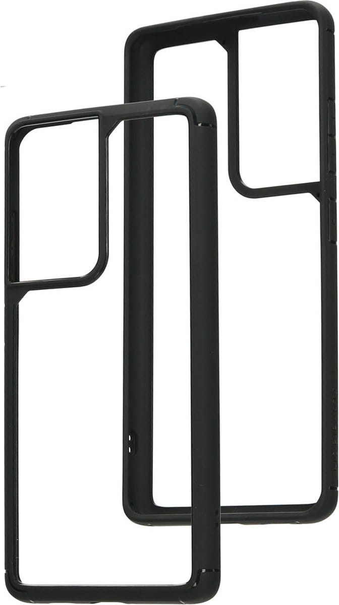 Mobiparts Rugged Clear Case geschikt voor Samsung Galaxy S21 Ultra - Zwart Transparant