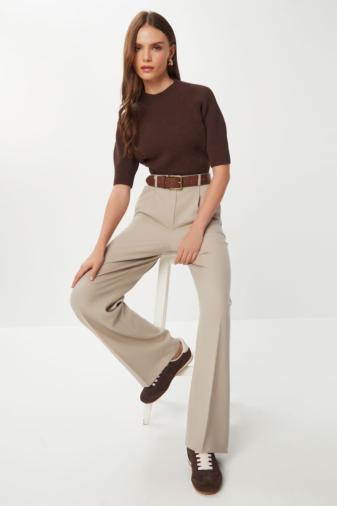 Gestrikte Rechte Pantalon