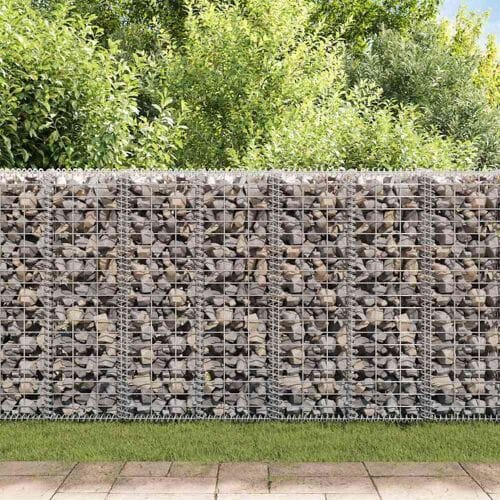 vidaXL - Schanskorf - met - deksels - 100x30x30 - cm - gegalvaniseerd - draad
