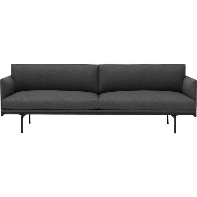 Muuto - Outline 3-zitsbank - Remix 163 - zwart - 4 - 6 Wochen