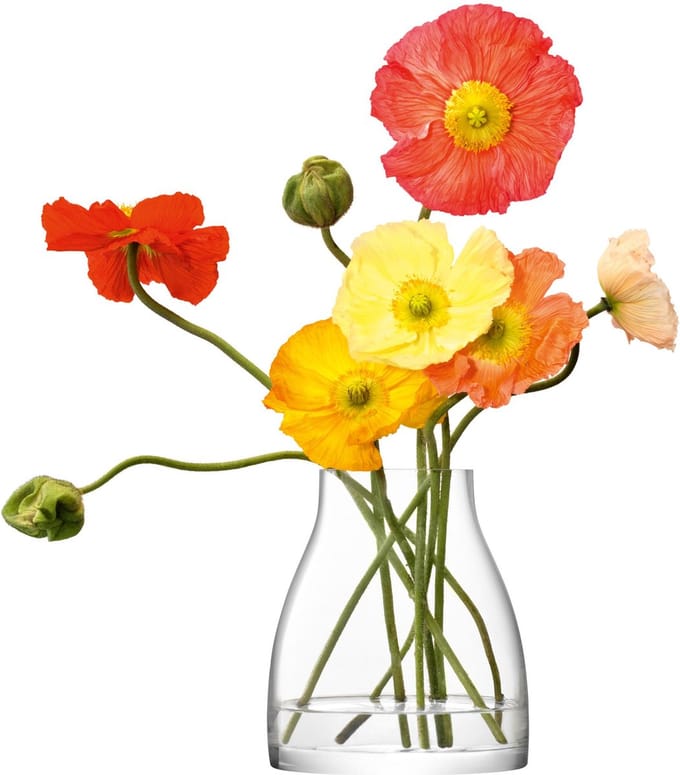 L.S.A. - Flower Vaas 21 cm - Glas - Transparant -