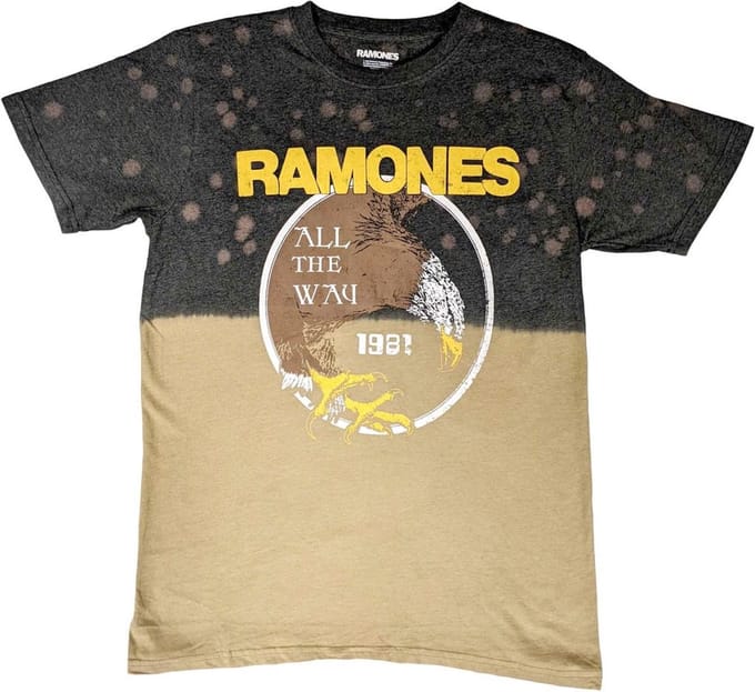 Ramones - All The Way Heren T-shirt - S - Zwart/Bruin