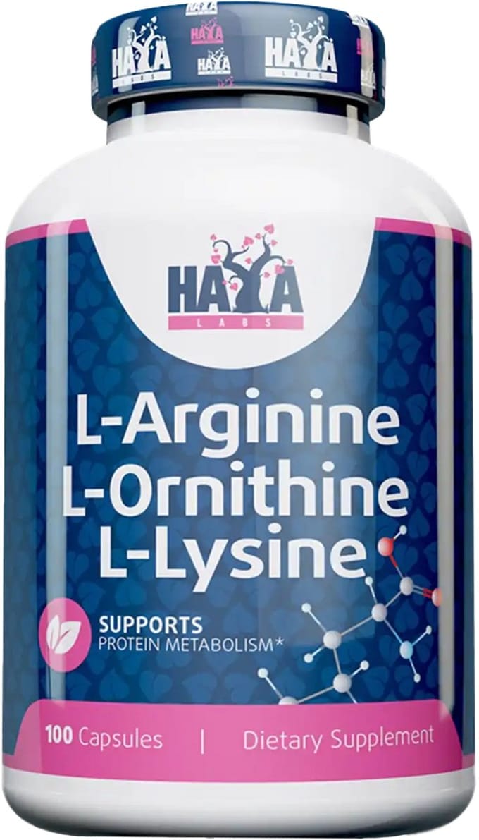 L-Arginine, L-Ornithin & L-Lysine - 100 caps