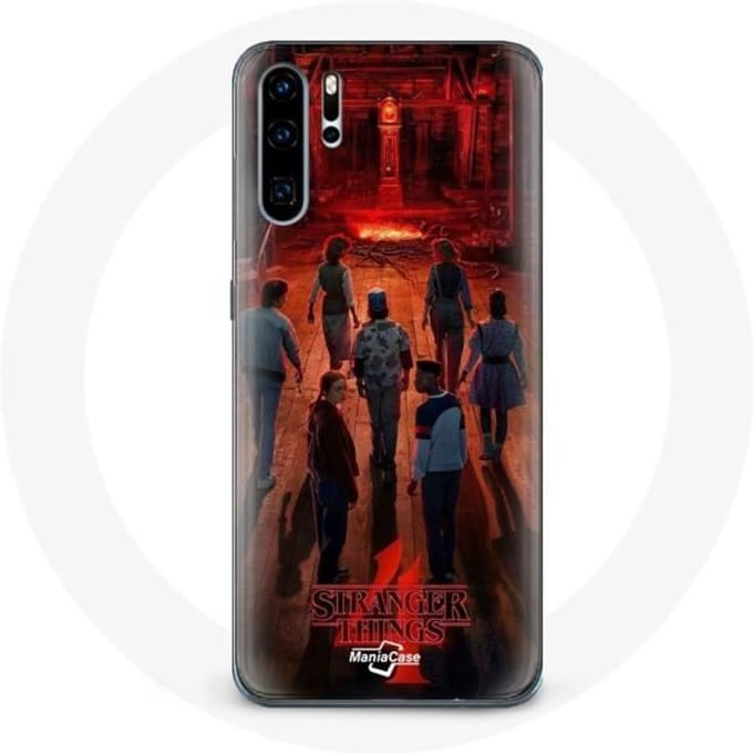 Coque pour Huawei P30 Stranger Things Affiche Equipages Fan Art Saison 4