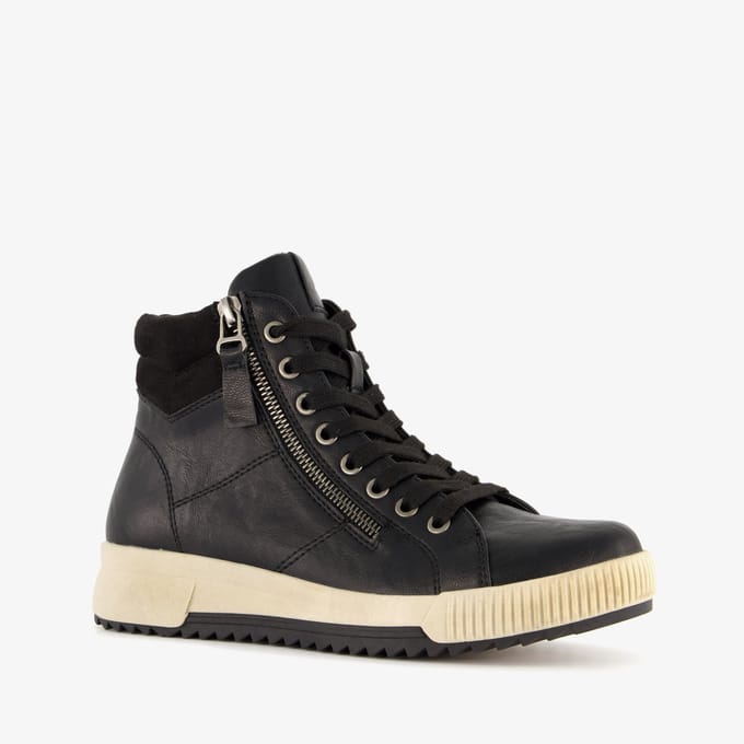 Blue Box hoge dames sneakers zwart - Maat 36