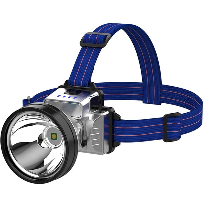LED-koplamp Zaklamp Oplaadbare, zeer heldere koplamp met 3 lichtmodi Ondersteuning bewegingssensor zilver
