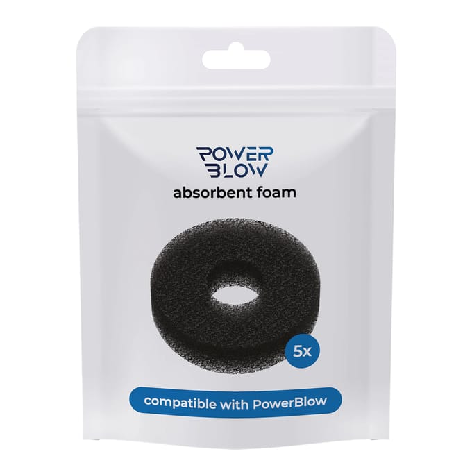 Kiiroo PowerBlow Absorbent Foam - Absorberende Schuimsponzen (Set van 5) - Bescherming & Onderhoud
