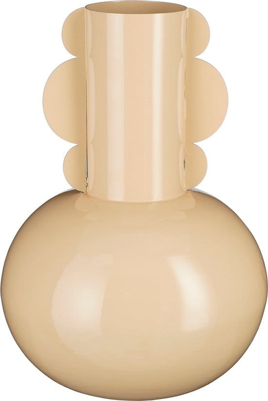 Mica Decorations Boyd Vaas - H36 x Ø25 cm - Metaal - Beige